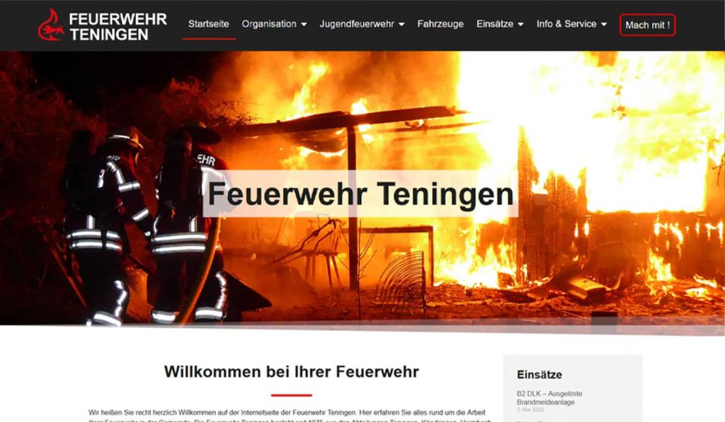 Beispielfoto von der Feuerwehr Teningen